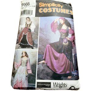 Simplicity Sewing Pattern 9966 Misses Size 14-20 RR Medieval Costume Uncut
